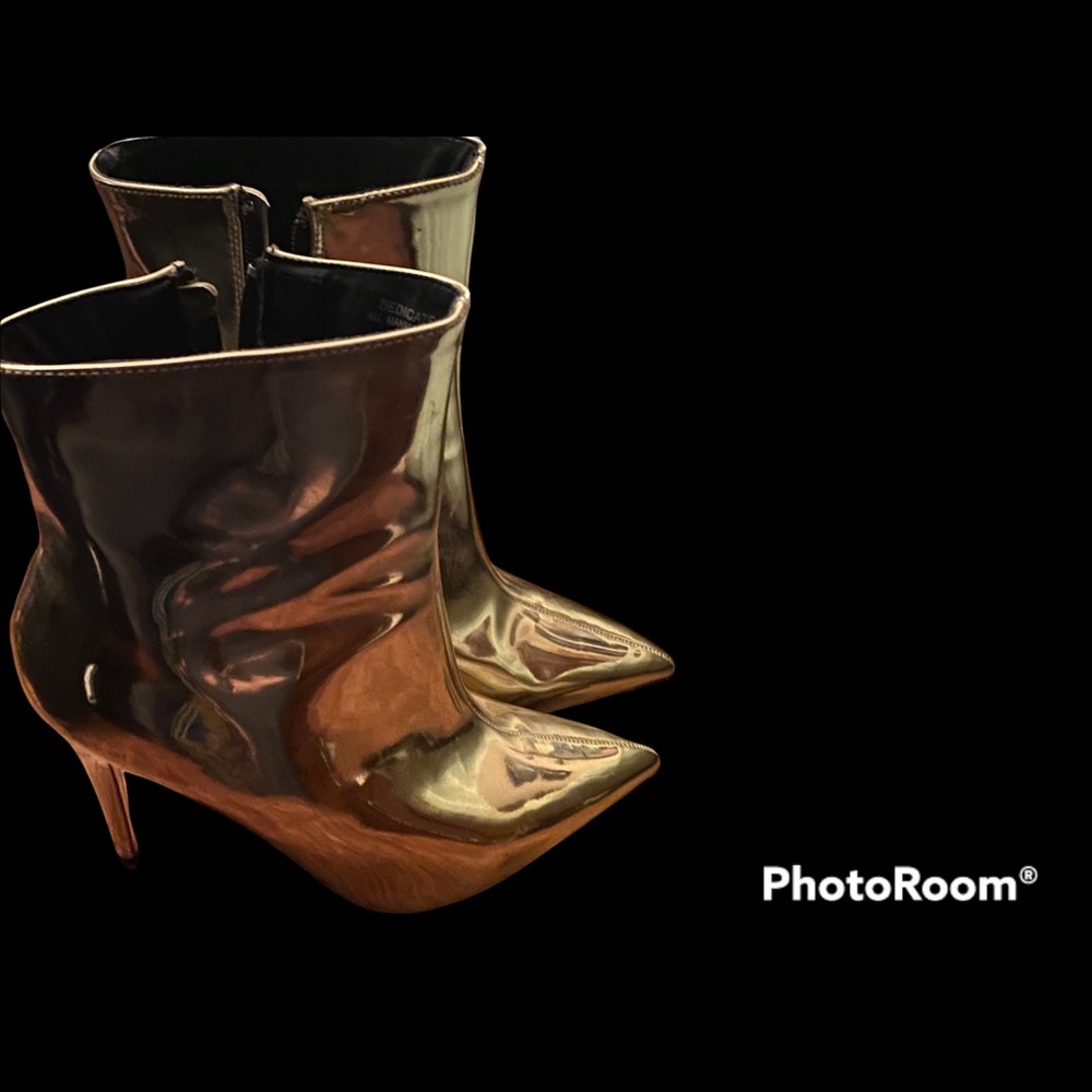 Metallic Gold stiletto boots size 9